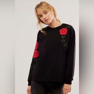 FREE PEOPLE Sacred Rose Puff Print Longsleeve - Ragabond Studio MEDIUM